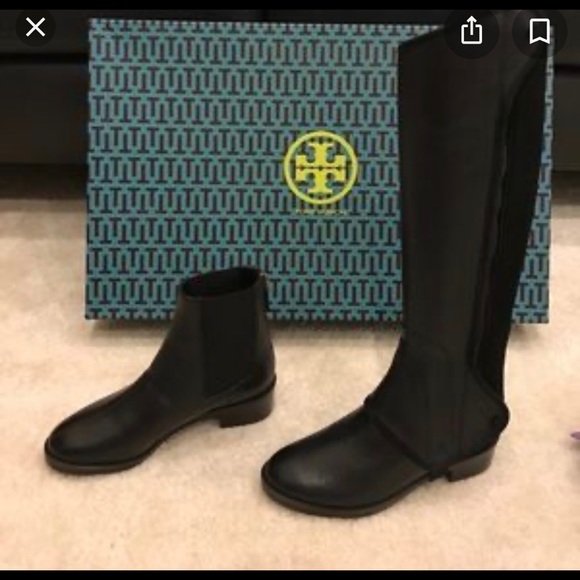 Tory burch milburn leather riding boot Clearance